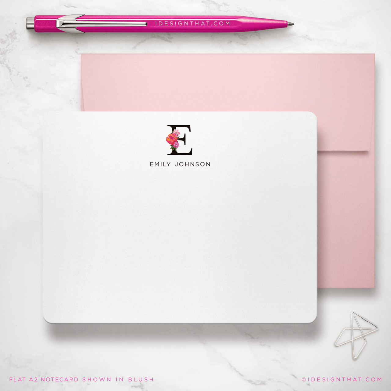 Teacher Gifts: Monogrammed Note Cards and Envelopes